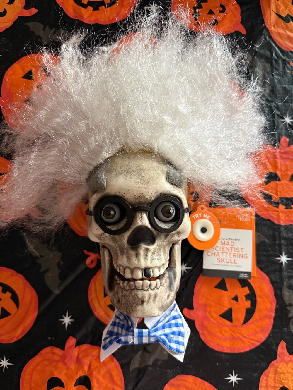 Mad Scientist Chattering Skull